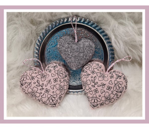 Stickdatei - ITH Blumen Herz